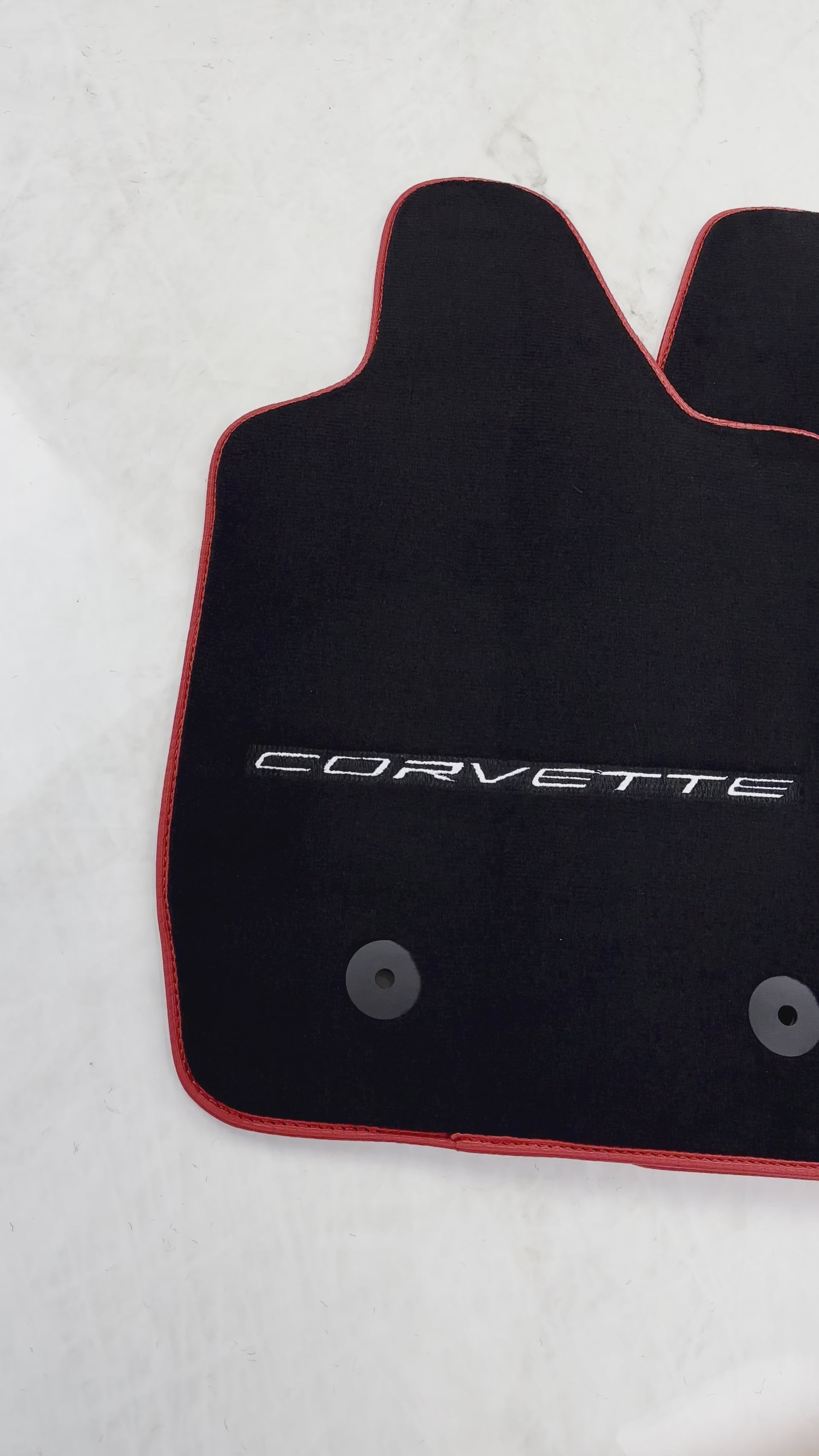 Black Floor Mats For Chevrolet Corvette C7 Targa Top (2014-2019) - AutoWin