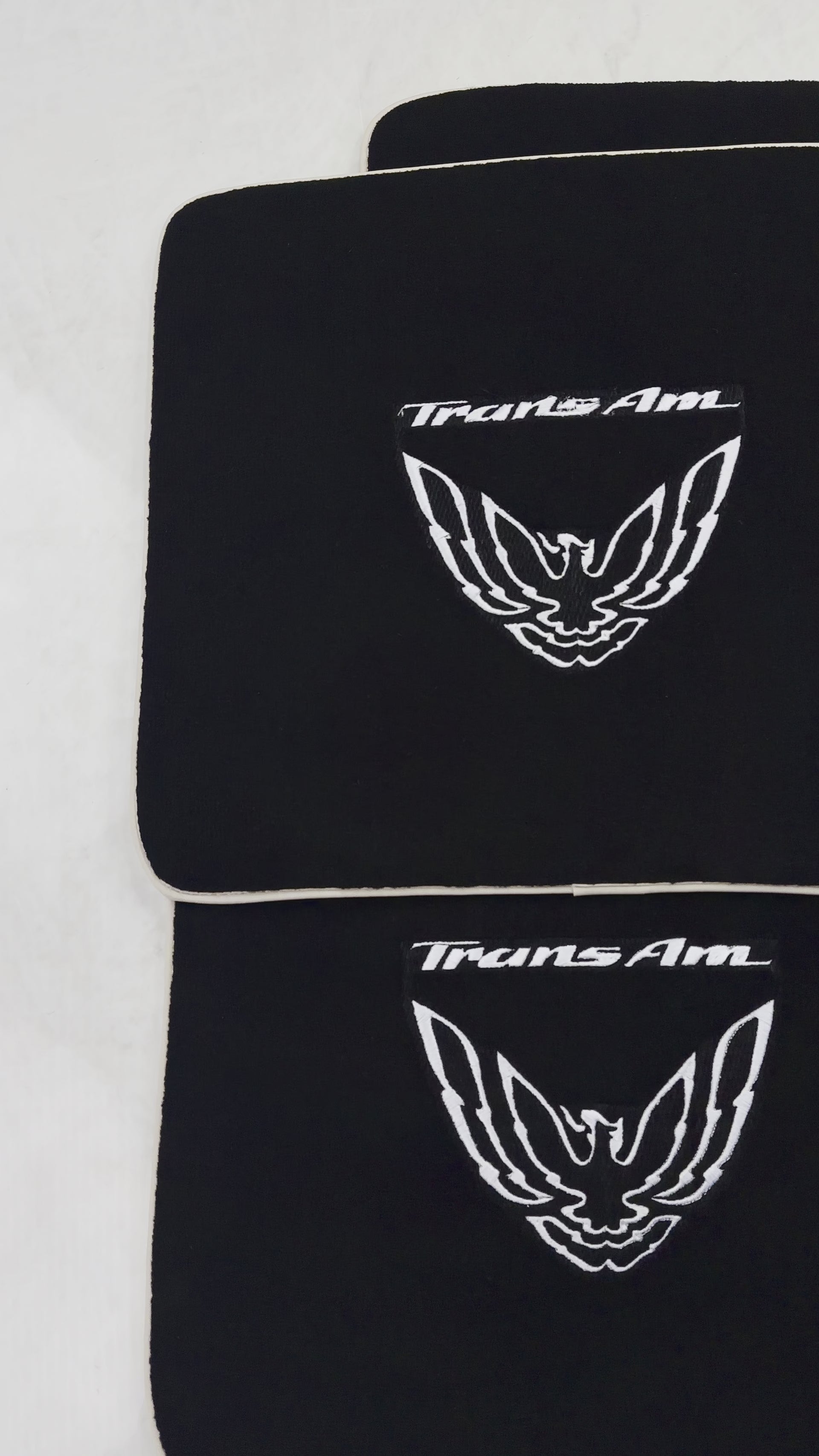 Black Floor Mats Beige Trim for Pontiac First generation FireBird (1967-1969) Trans Am - AutoWin