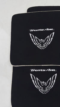Black Floor Mats Beige Trim for Pontiac First generation FireBird (1967-1969) Trans Am