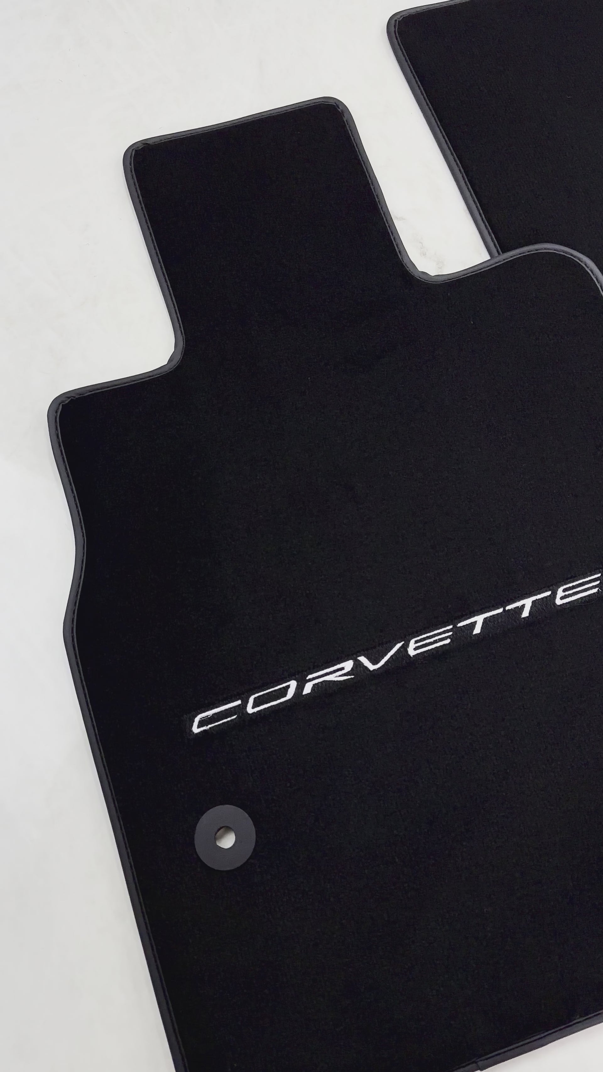 Black Floor Mats For Chevrolet Corvette C8 (2020-2024) - AutoWin