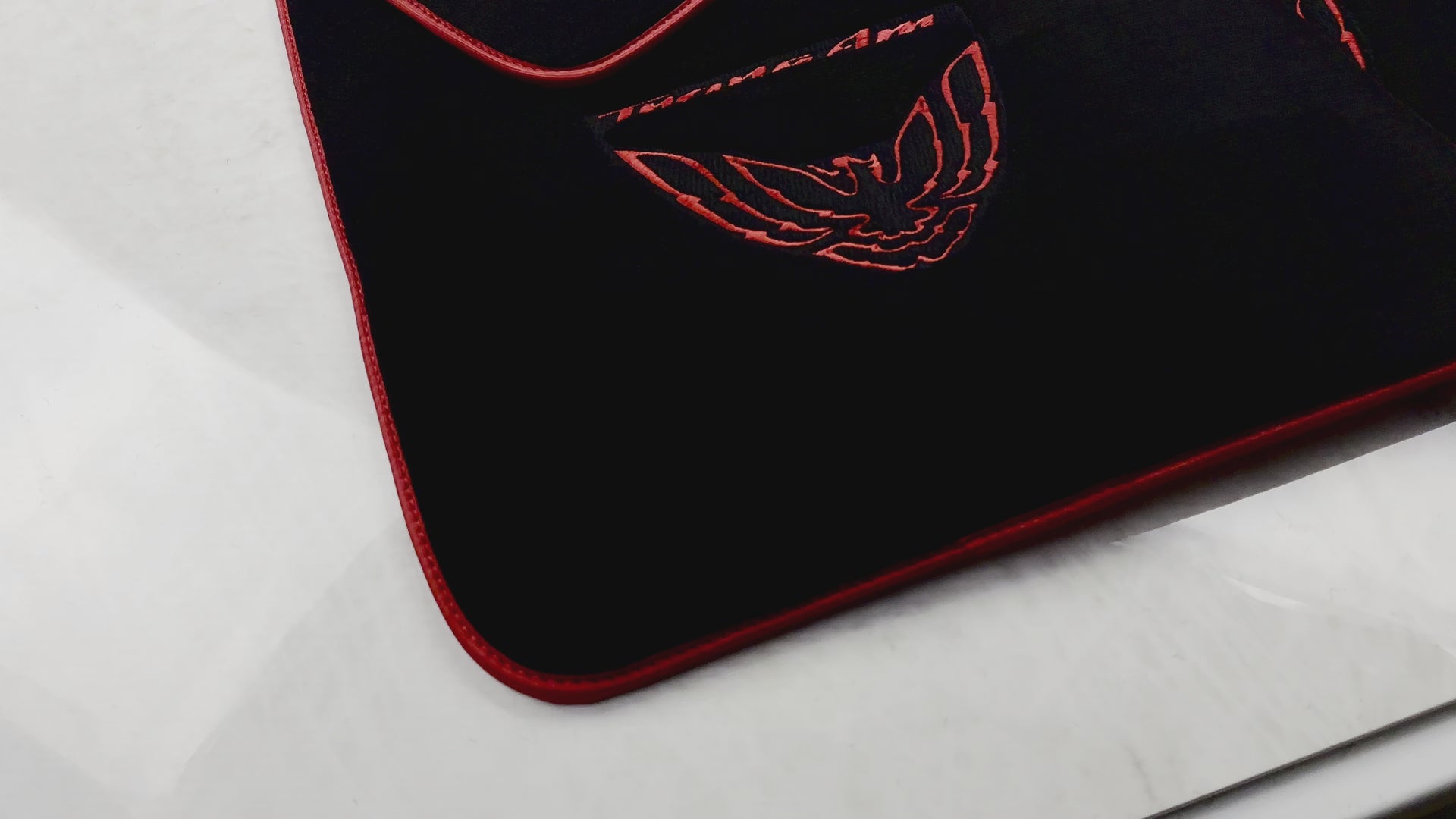 Black Floor Mats Red Trim for Pontiac FireBird (1970-1981) Trans Am - AutoWin