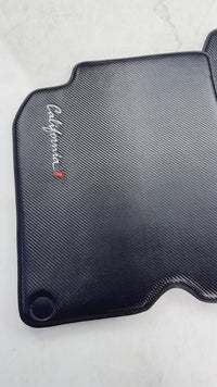 Floor Mats For Ferrari California T (2015-2018) Carbon Fiber Leather
