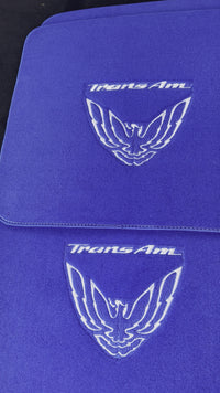 Blue Floor Mats for Pontiac First generation FireBird (1967-1969) with Trans Am Logo