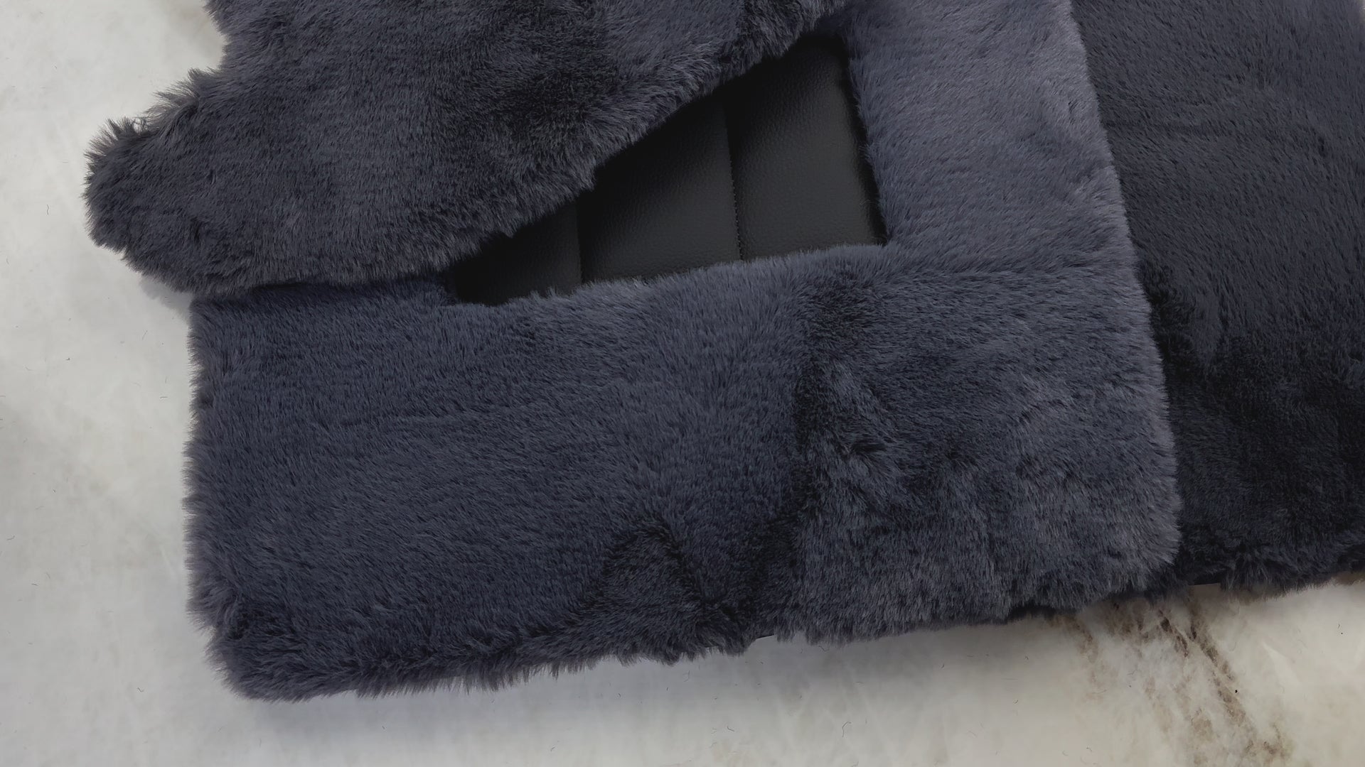 Gray Sheepskin Floor Mats For Bentley Continental GTC (2018-2023) ER56 Design - ER56 Design