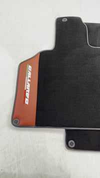 Black Floor Mats for Lamborghini Gallardo With Red Leather