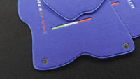 Blue Floor Mats for Ferrari GTC4 Lusso (2016-2023) Italian Edition