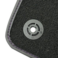 Purple Leather Black Floor Mats for Lamborghini Urus | Black Trim - AutoWin