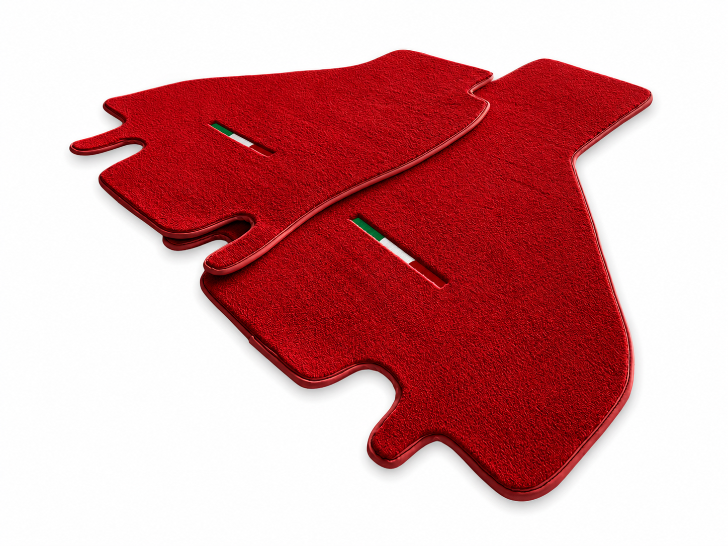 Customizable Leather Floor Mats with Vertical Hex Pattern for Ferrari Testarossa (1984-1996)