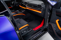 Customizable Black Floor Mats for Lamborghini Urus With Red Leather