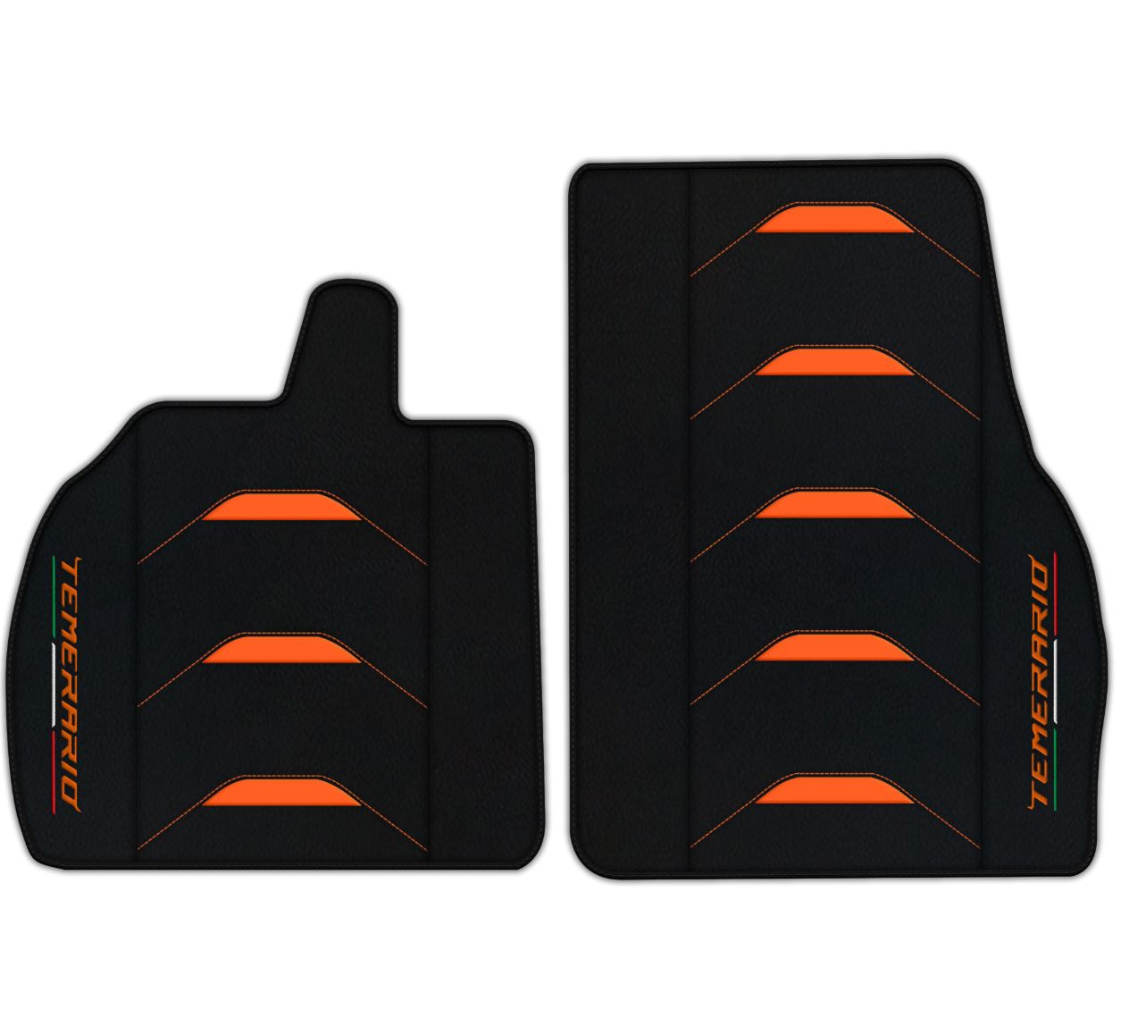 Orange Leather Floor Mats for Lamborghini Temerario (2025-2026)