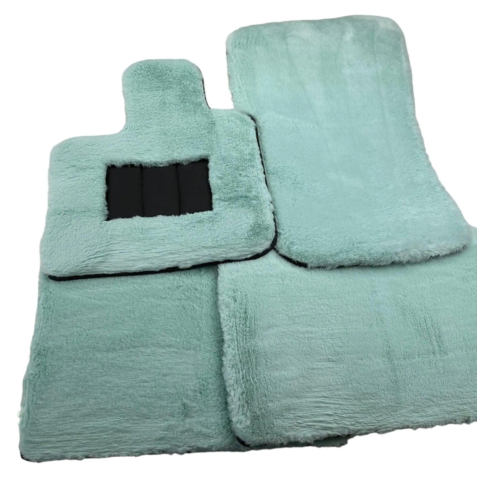 Tiffany Blue Sheepskin Floor Mats For Rolls Royce Dawn Rr6 2016-2023 Er56 Design Brand - AutoWin