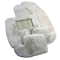 White Sheepskin Floor Mats for Bentley Continental GT (2018-2023) ER56 Design - AutoWin
