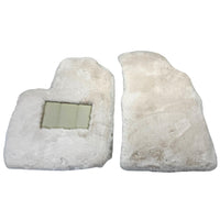 White Sheepskin Floor Mats for Bentley Continental GTC (2018-2023) ER56 Design - AutoWin