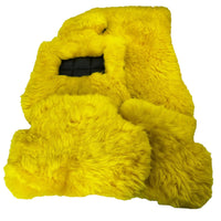 Yellow Sheepskin Floor Mats for Rolls Royce Wraith (2013–2023) ER56 Design Brand - AutoWin