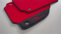Red Floor Mats For Ferrari 458 Italia 2009-2015 Black Alcantara Leather