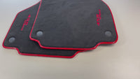 Floor Mats For Ferrari 458 Spider (2012-2015) Alcantara Leather Red Trim