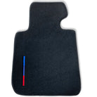 Black Floor Mats For BMW 1 Series E87 With Color Stripes Tailored Set Perfect Fit - AutoWin