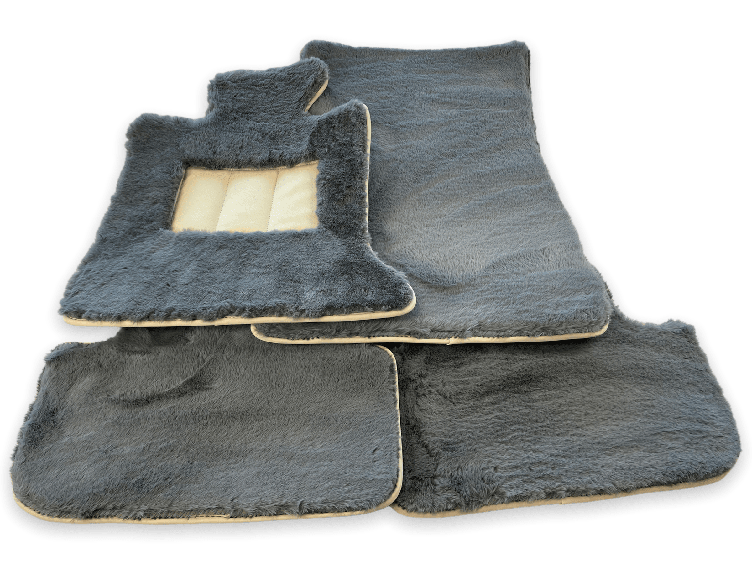 Sheepskin Floor Mats For Rolls Royce Dawn Rr6 2016-2023 Er56 Design Brand - AutoWin