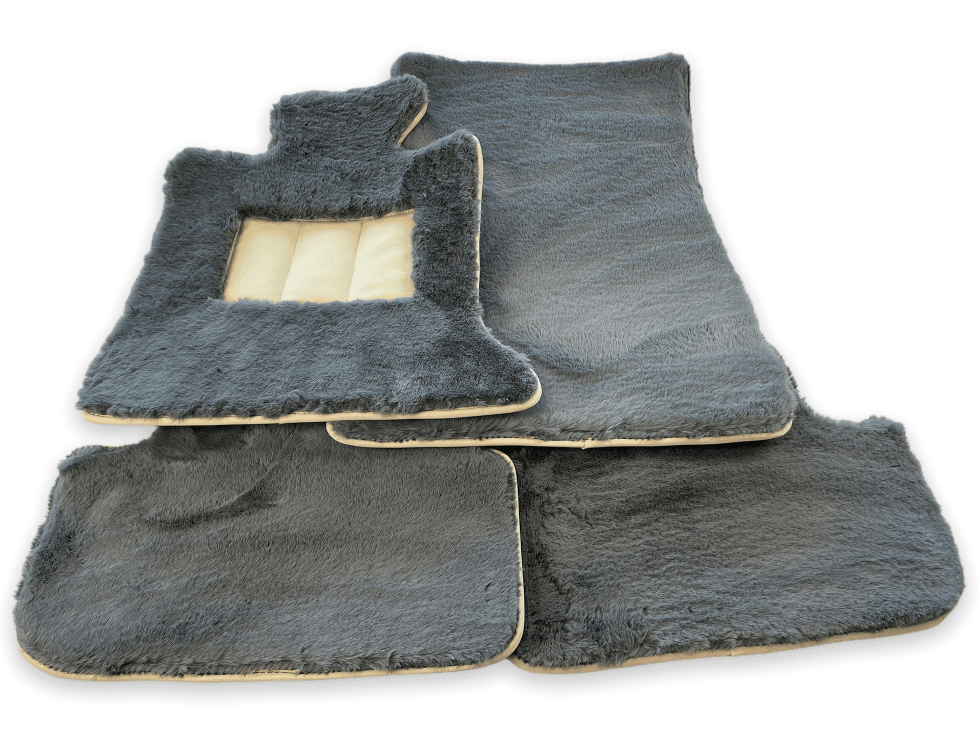 Sheepskin Floor Mats For Rolls Royce Phantom VIII (2017-2024) ER56 Design Brand - AutoWin