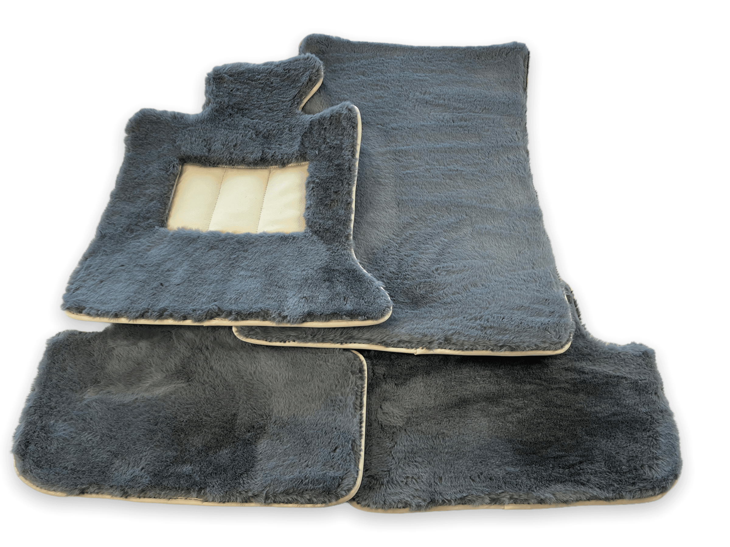 Sheepskin Floor Mats For Rolls Royce Dawn Rr6 2016-2023 Er56 Design Brand - AutoWin