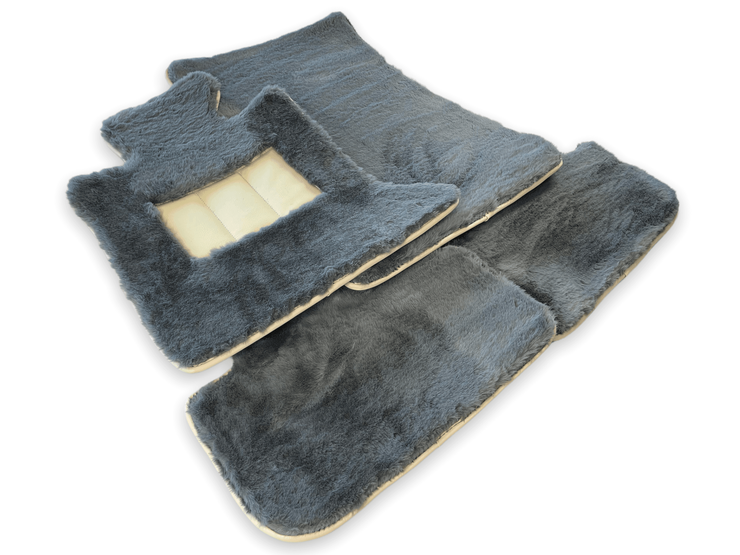 Sheepskin Floor Mats For Rolls Royce Dawn Rr6 2016-2023 Er56 Design Brand - AutoWin