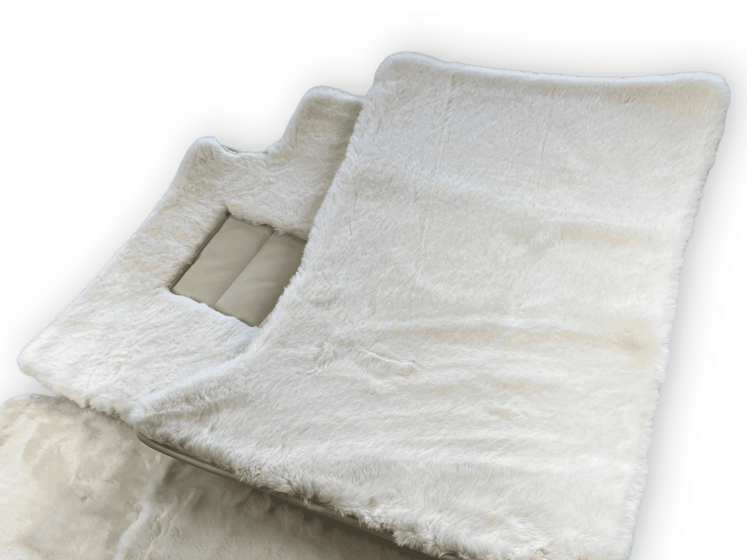 Luxury White Sheepskin Floor Mats for Rolls Royce Ghost Series II (2021-2024)