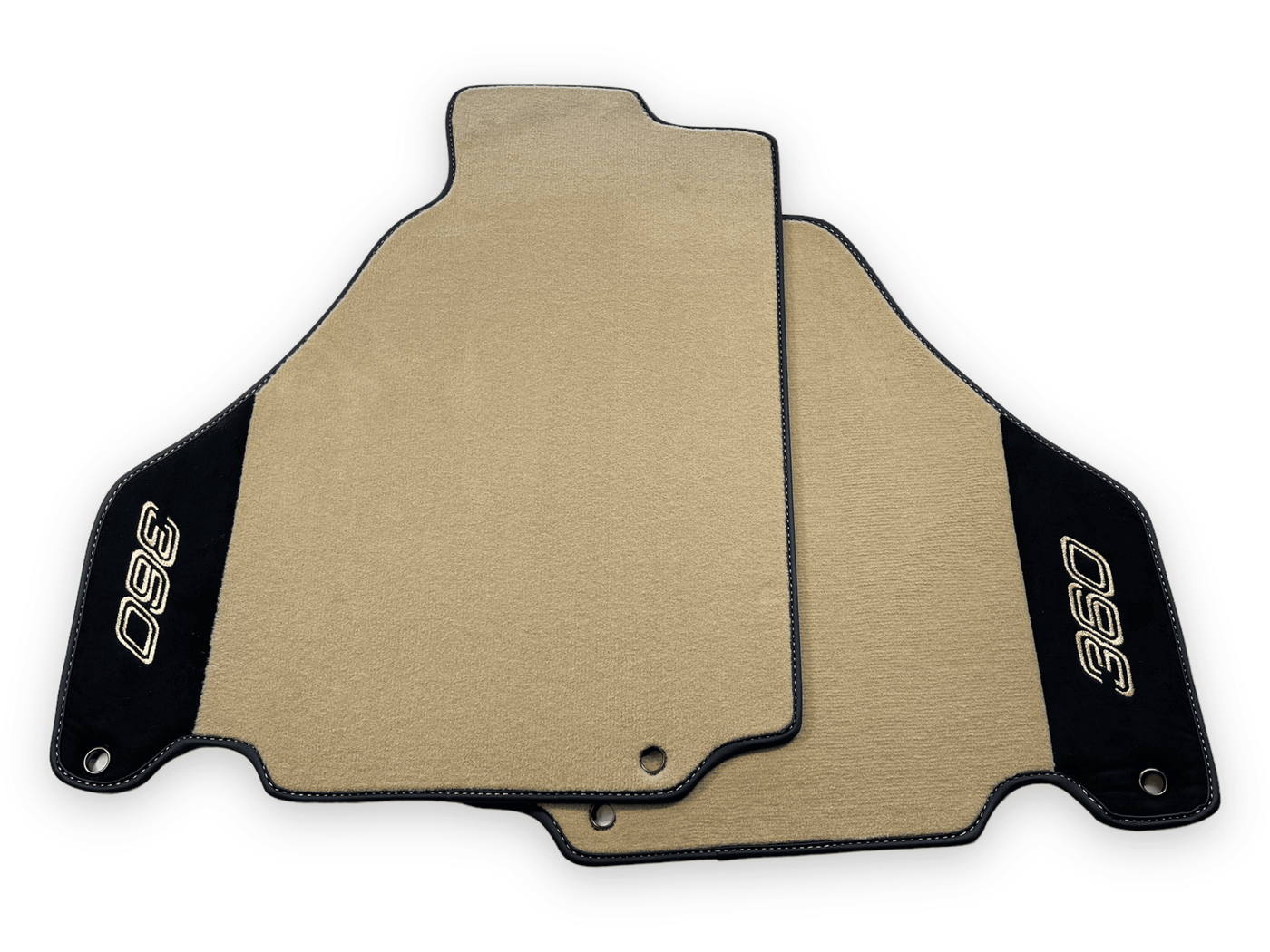Beige Floor Mats For Ferrari 360 Modena 1999-2005 With Alcantara Leather - AutoWin