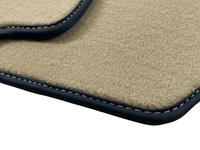 Beige Floor Mats For Ferrari F430 2004-2009 With Alcantara Leather - AutoWin