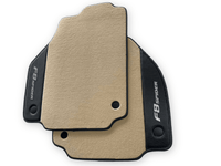 Beige Floor Mats For Ferrari F8 Tributo 2019-2022 With Alcantara Leather - AutoWin