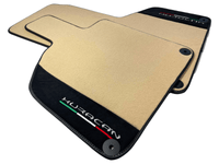 Beige Floor Mats for Lamborghini Huracan with Alcantara Leather - AutoWin