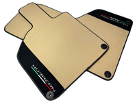 Beige Floor Mats for Lamborghini Huracan with Alcantara Leather - AutoWin