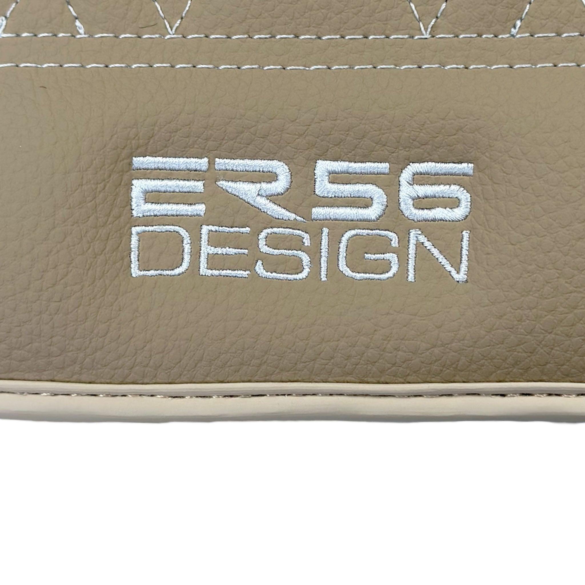 Beige Leather Floor Mats For BMW 3 Series E46 4-door Sedan - AutoWin