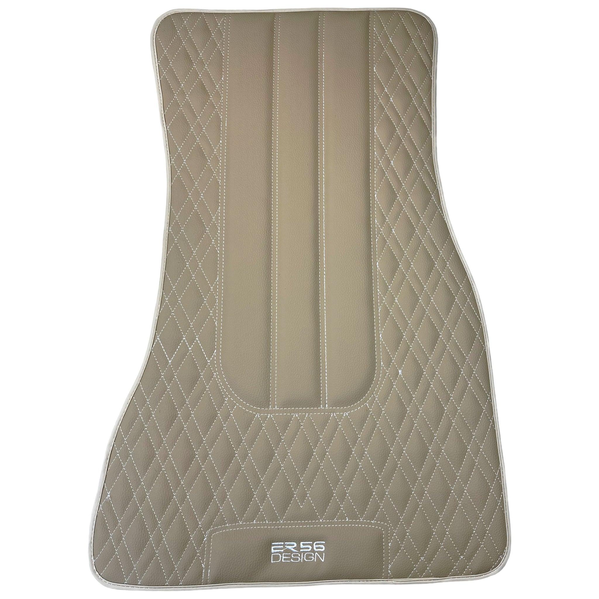 Beige Leather Floor Mats For BMW M8 F92 2-door Coupe - AutoWin