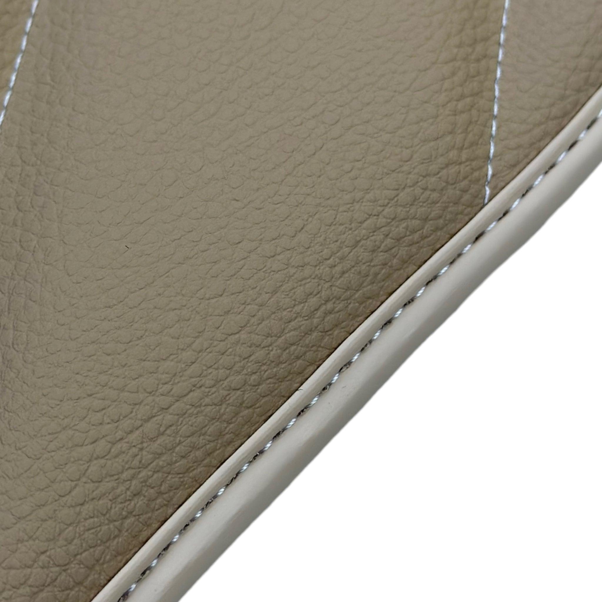 Beige Leather Floor Mats For Mercedes Benz E-Class S213 All Terrain (2020-2023) | ER56 Design - AutoWin