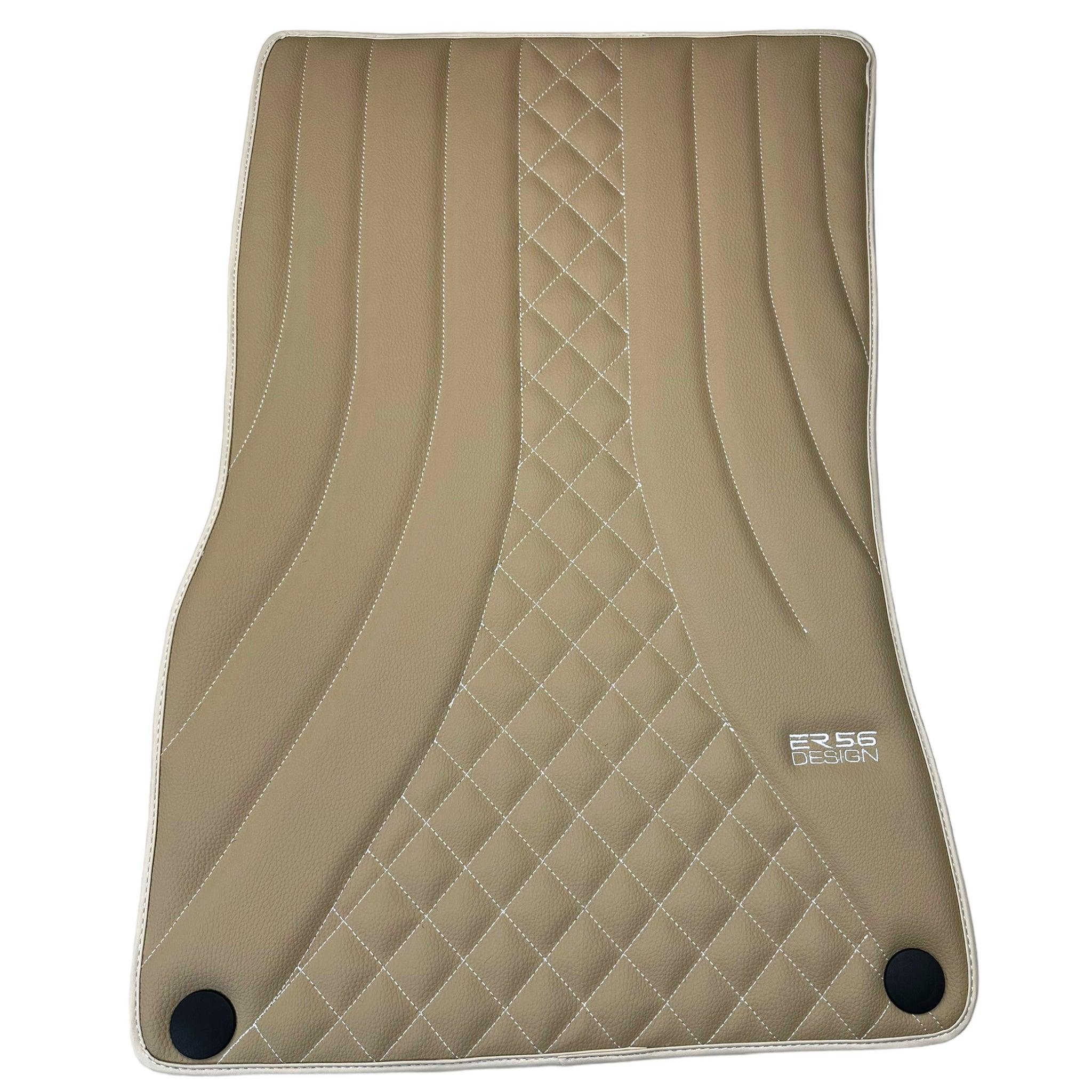 Beige Leather Floor Mats For Mercedes Benz E-Class S213 All Terrain (2020-2023) | ER56 Design - AutoWin