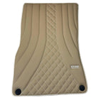 Beige Leather Floor Mats For Mercedes Benz GLS-Class X167 (2019-2023) | ER56 Design - AutoWin