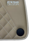 Beige Leather Floor Mats For Mercedes Benz GLS-Class X167 (2019-2023) | ER56 Design - AutoWin