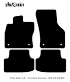 Black Floor Mats for Audi A3 - 5-door Sedan (2013-2020) | No Steps - AutoWin
