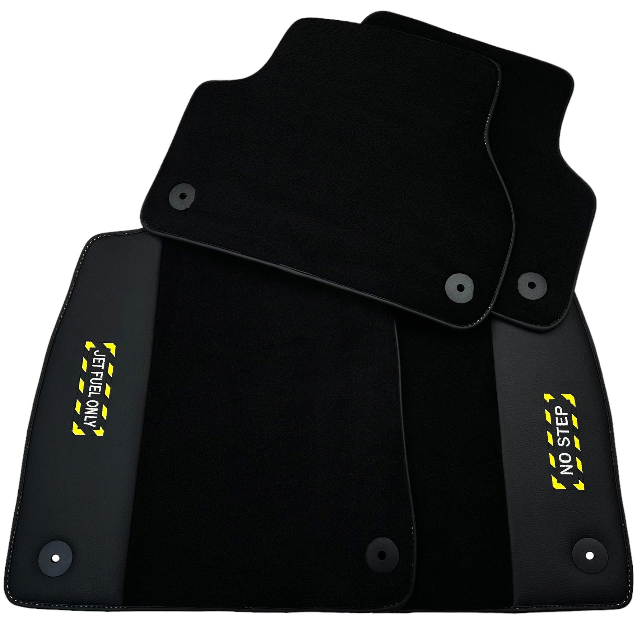 Black Floor Mats for Audi A4 - B5 Sedan (1995 - 1999) | Fighter Jet Edition - AutoWin