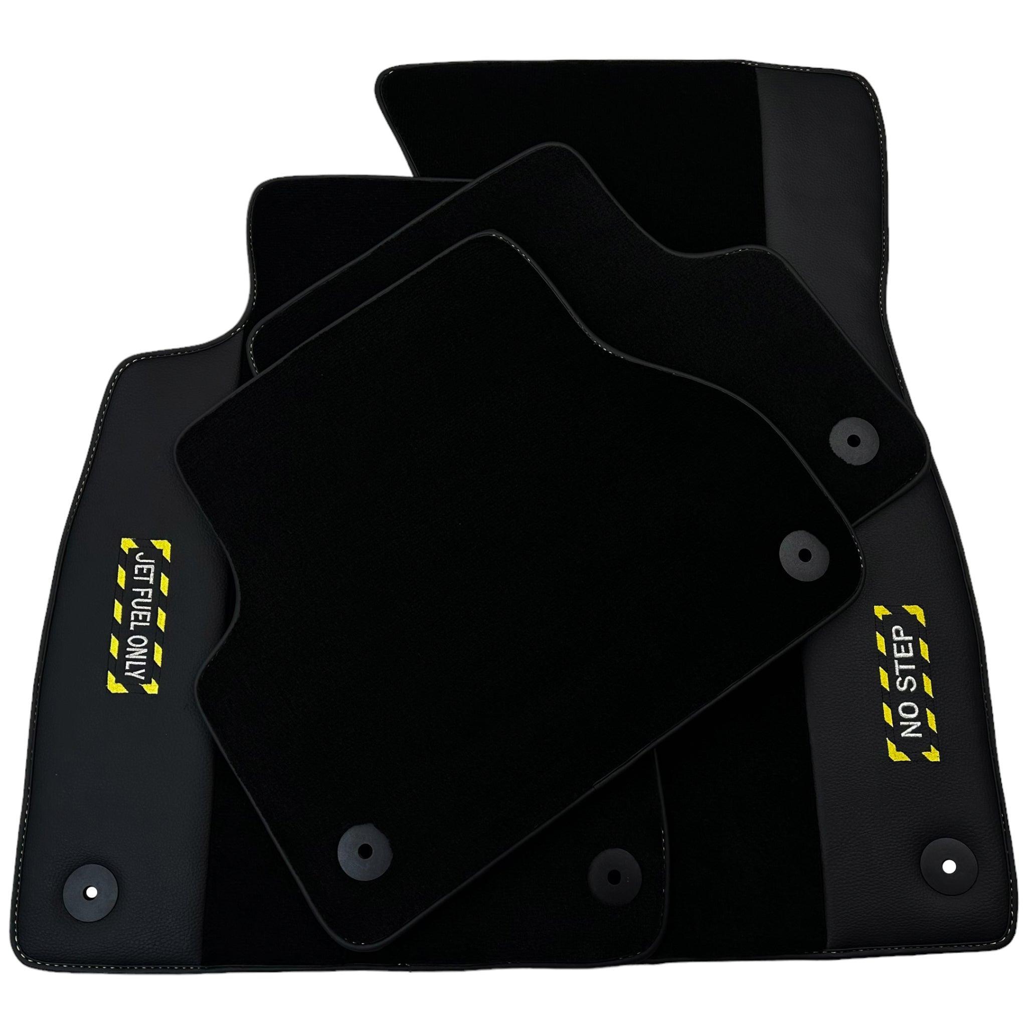 Black Floor Mats for Audi A4 - B5 Sedan (1995 - 1999) | Fighter Jet Edition - AutoWin