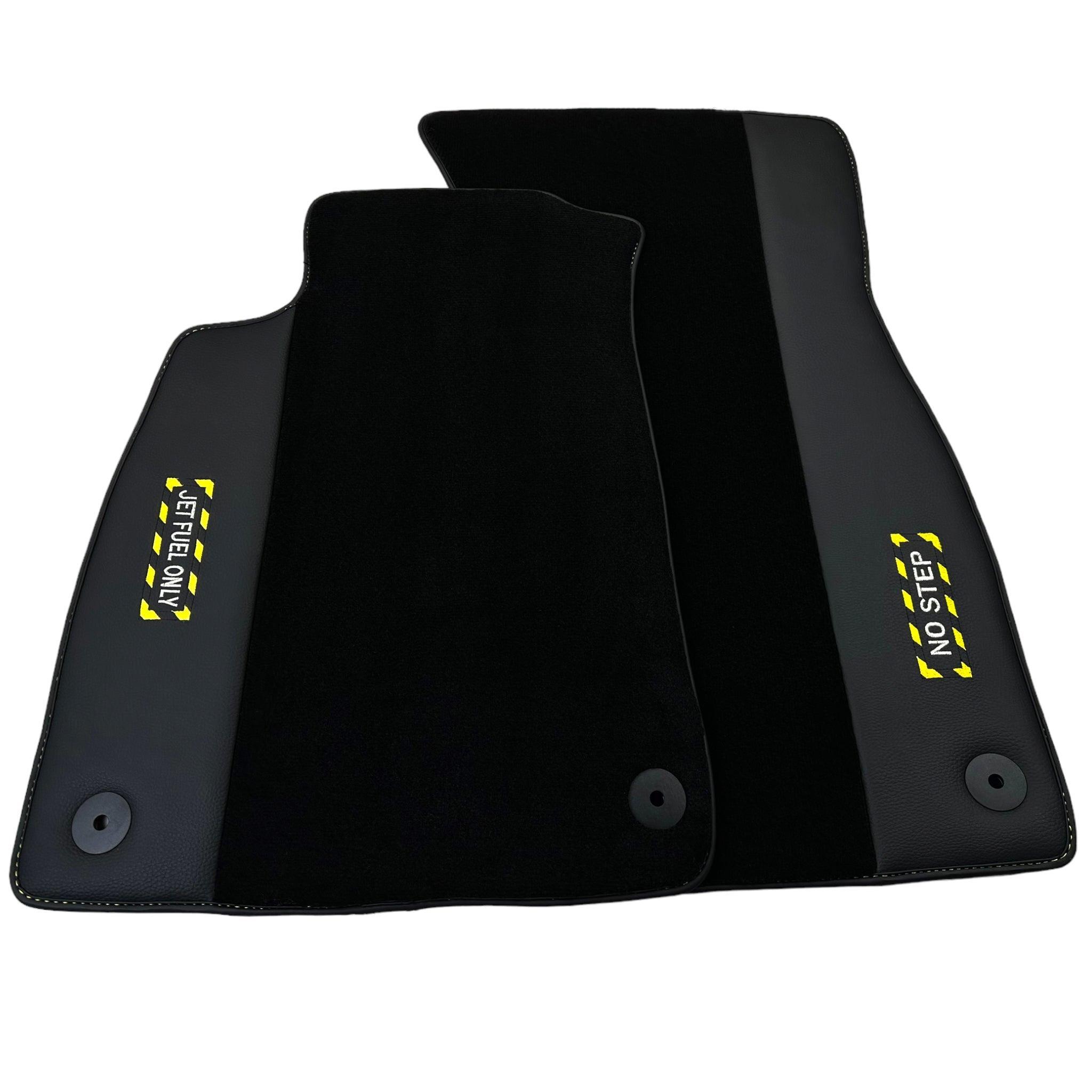 Black Floor Mats for Audi A4 - B5 Sedan (1995 - 1999) | Fighter Jet Edition - AutoWin