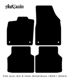 Black Floor Mats for Audi Q4 E-tron Sportback (2021-2024) | Fighter Jet Edition - AutoWin