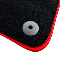 Black Floor Mats for Bentley Mulsanne (2010-2020) with Leather | Red Trim - AutoWin