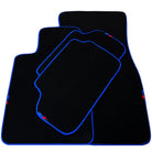 Black Floor Mats For BMW 2 Series F45 | Blue Trim - AutoWin