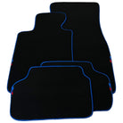 Black Floor Mats For BMW 2 Series F45 | Blue Trim - AutoWin
