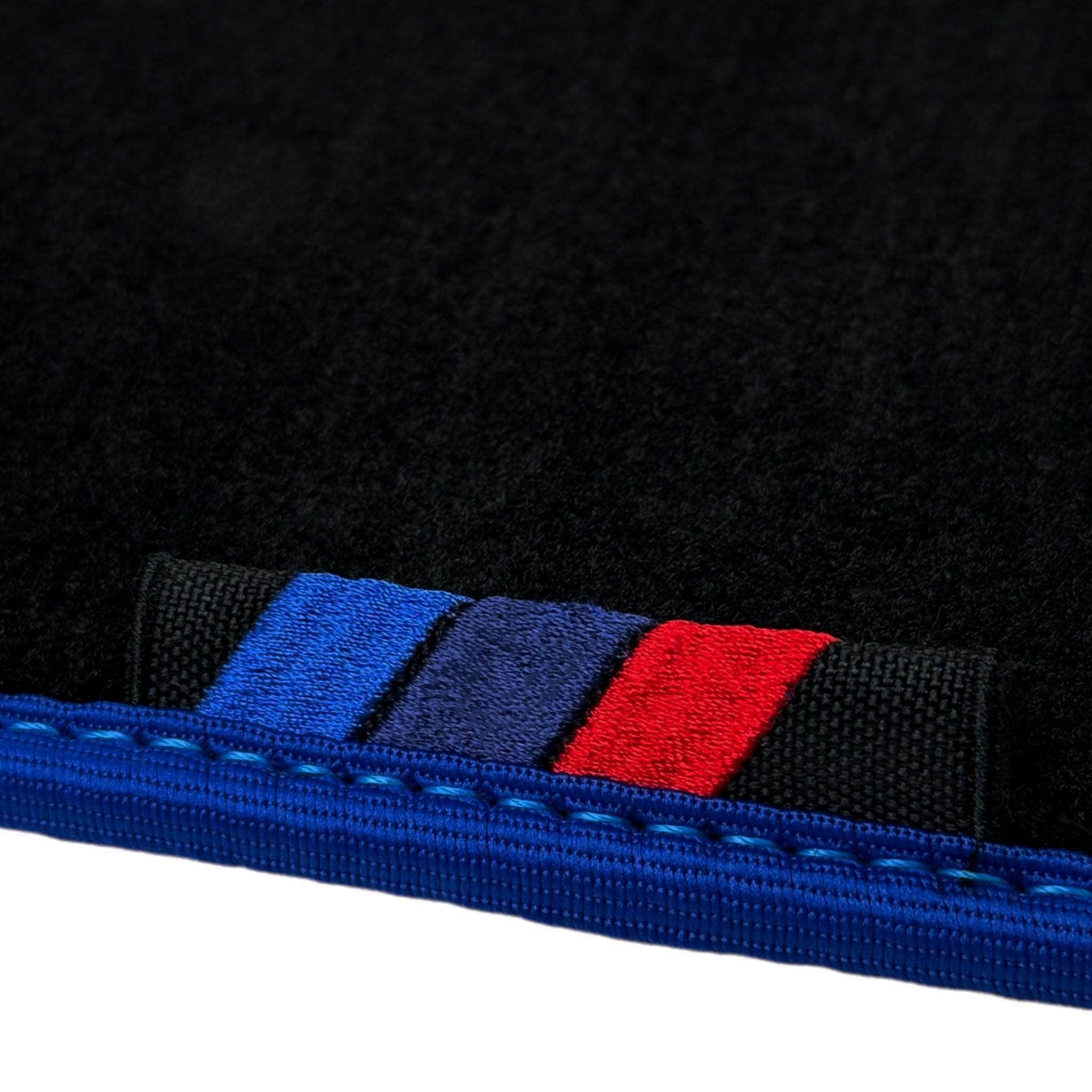 Black Floor Mats For BMW 2 Series F45 | Blue Trim - AutoWin