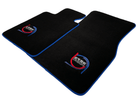 Black Floor Mats For BMW 3 Series E36 4-door Sedan ER56 Design Limited Edition Blue Trim - AutoWin