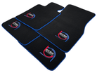 Black Floor Mats For BMW 3 Series E46 4-door Sedan ER56 Design Limited Edition Blue Trim - AutoWin