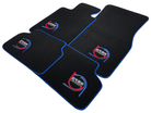 Black Floor Mats For BMW 3 Series F31 5-doors Wagon ER56 Design Limited Edition Blue Trim - AutoWin