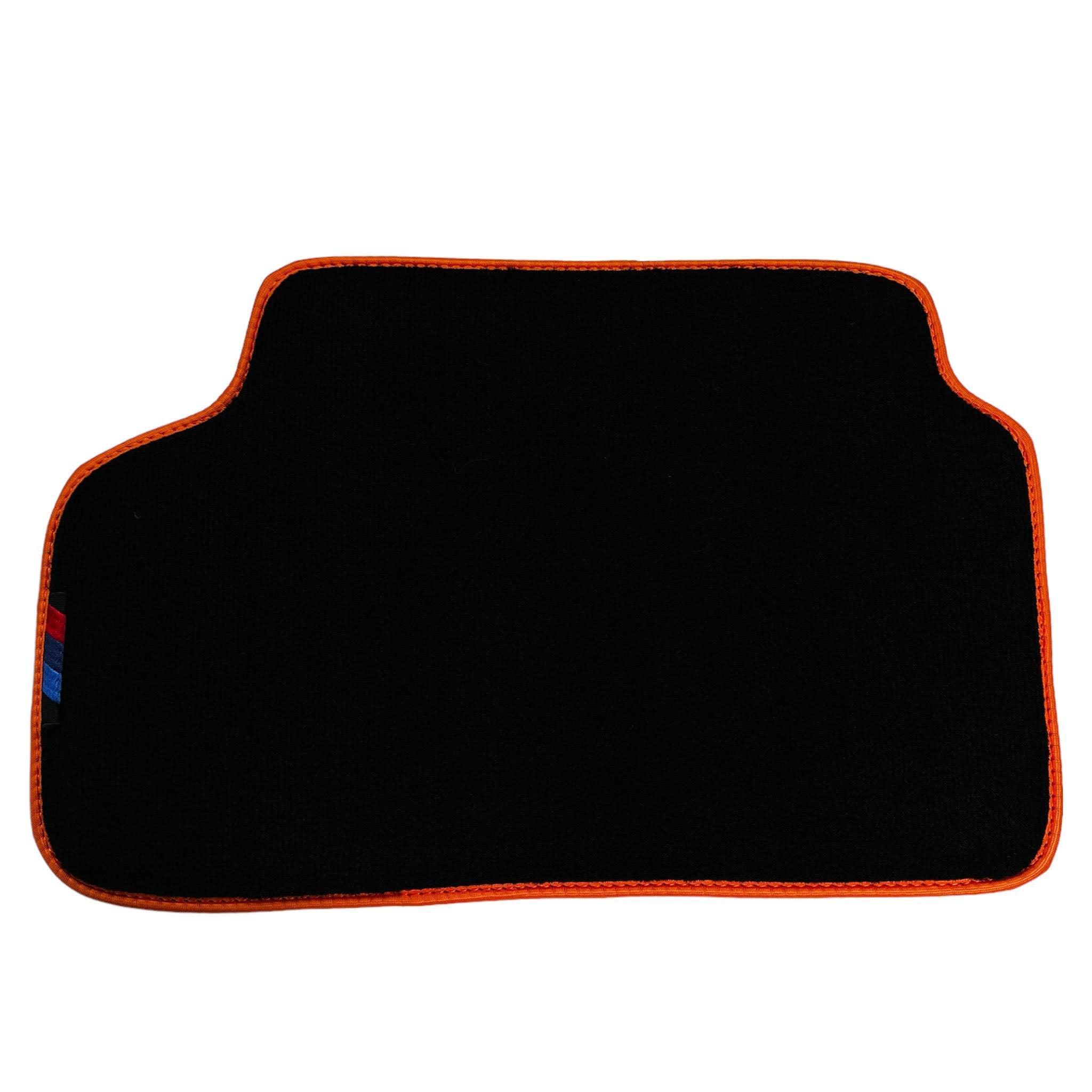 Black Floor Mats For BMW 3 Series F34 GT 2013-2020 | Orange Trim - AutoWin